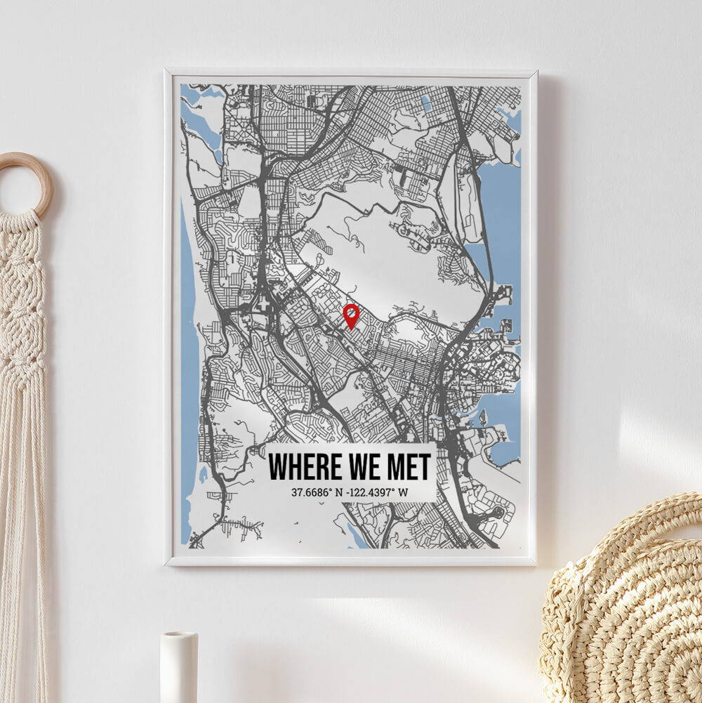 Personalized Street Map Art Posters MyHappyPlace.co